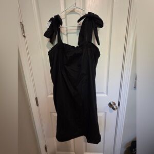 J Crew Black Tie-Strap Dress